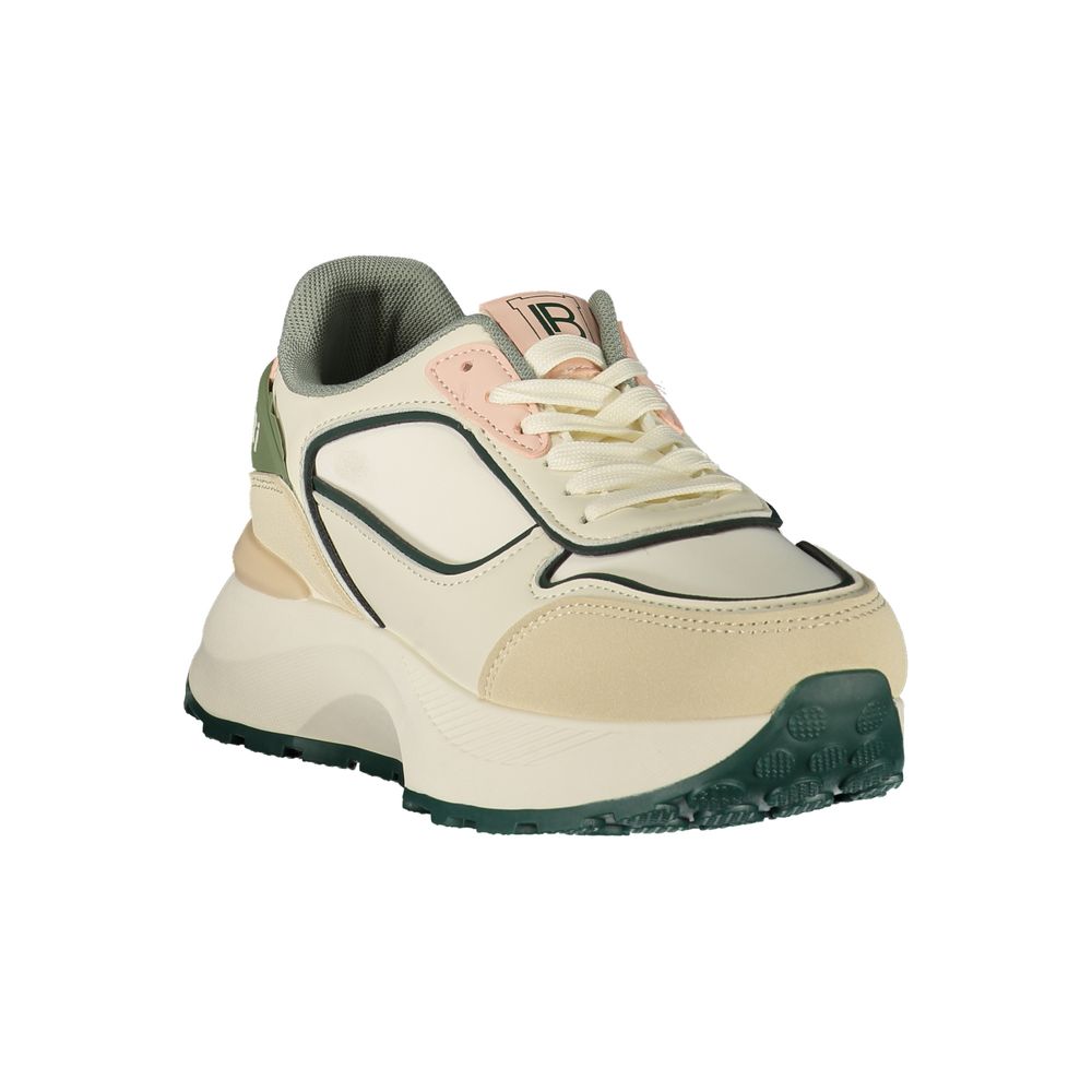 White Polyurethane Women's Sneaker