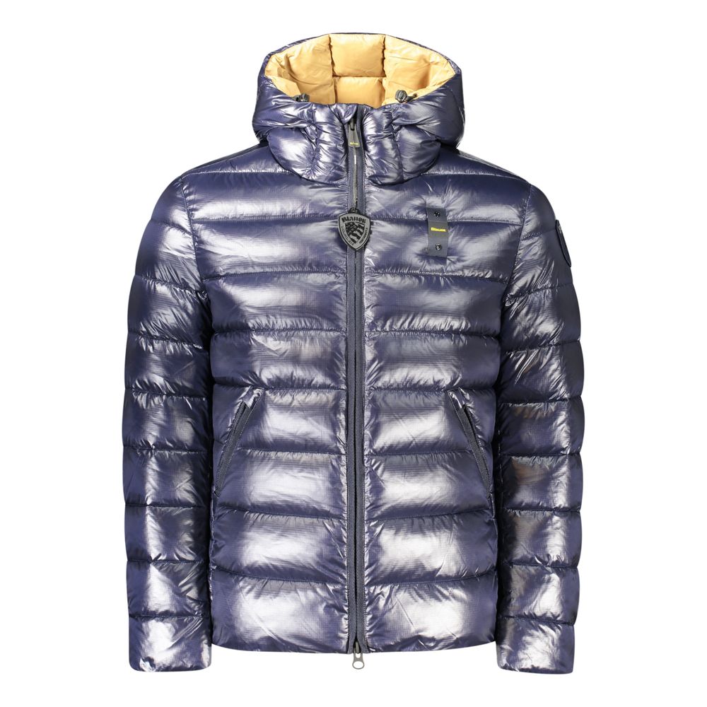Blue Polyamide Men's Jacket