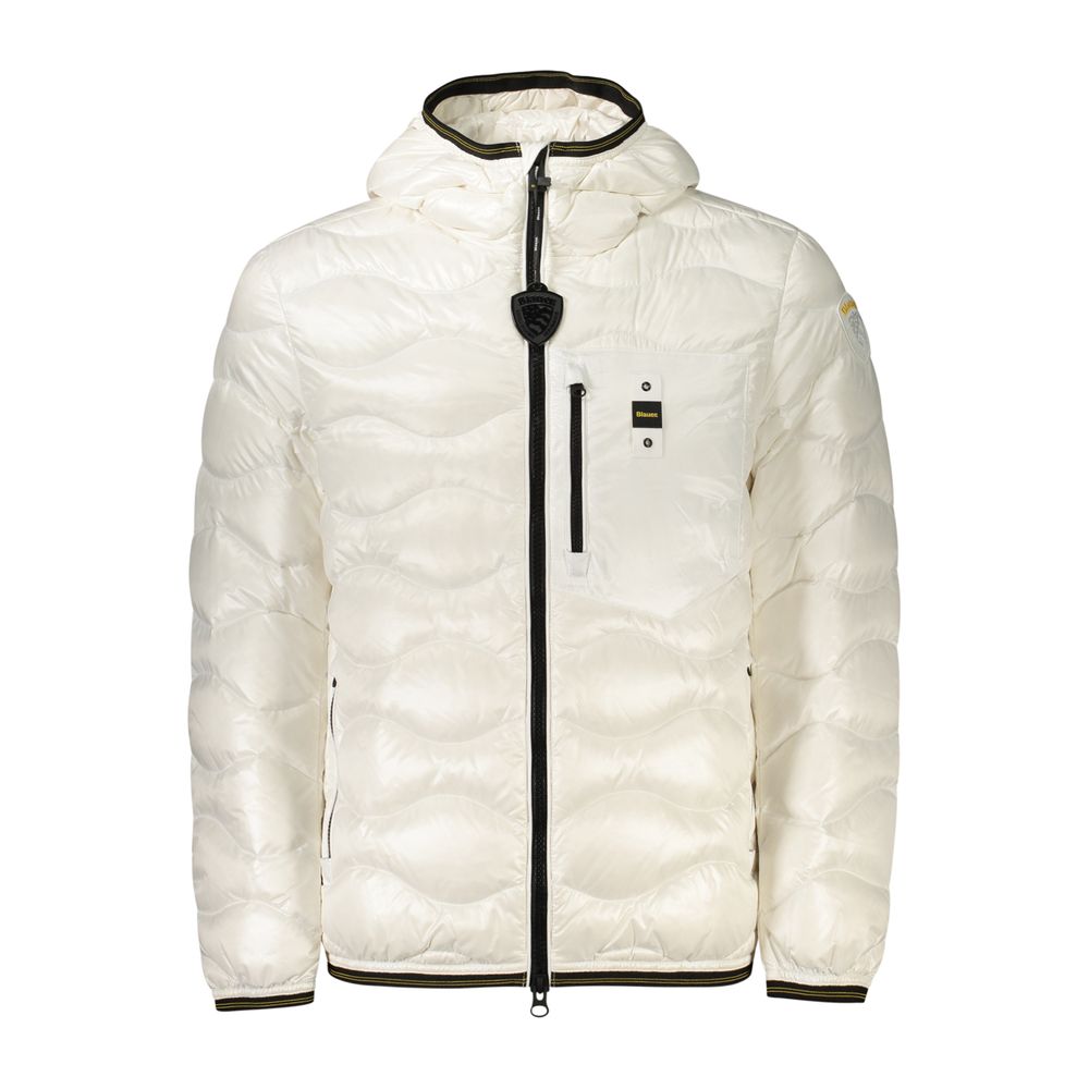 White Polyamide Men's Jacket