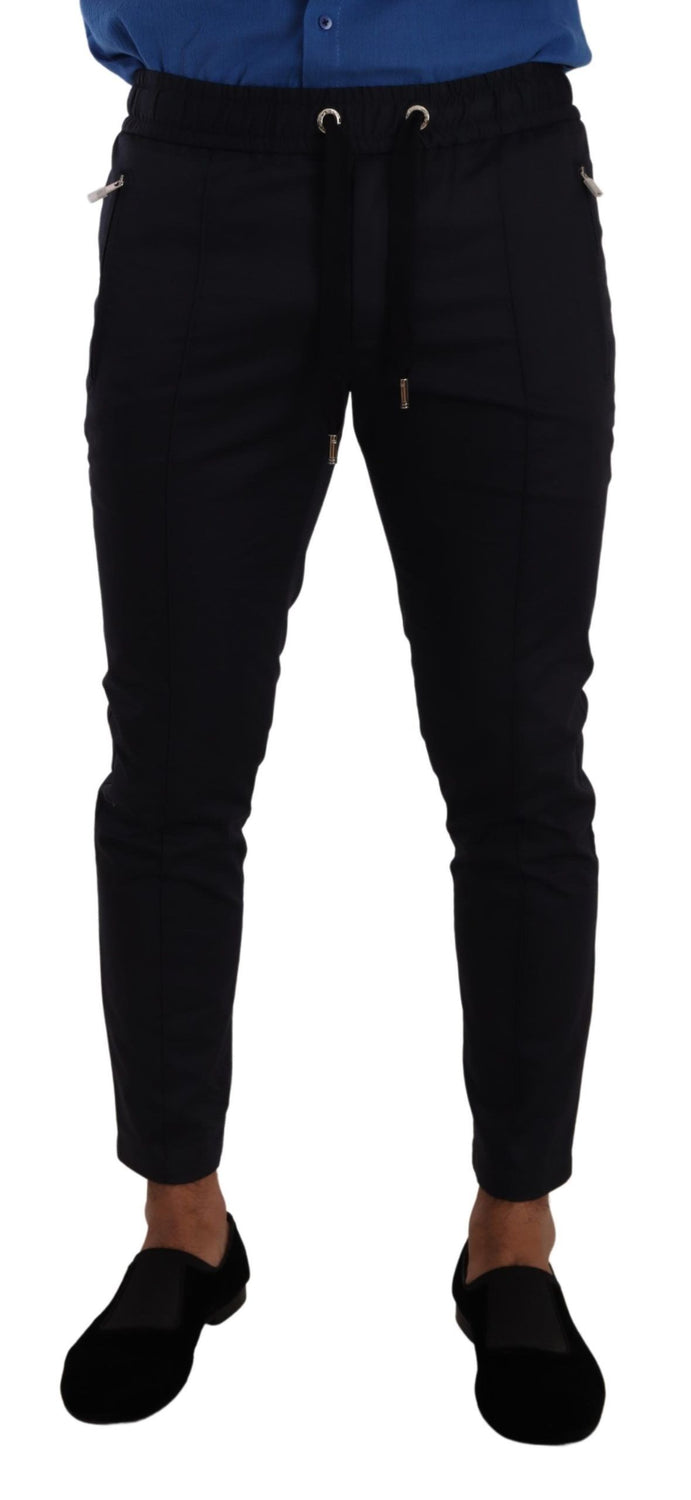 Blue Cotton Stretch Jogging Trouser Pants