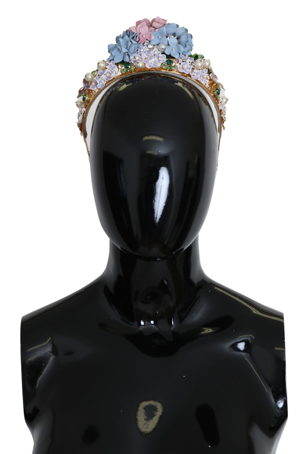 Gold Crystal Purple Hortensia Headband Crown Diadem