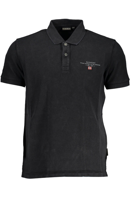 Black Cotton Polo Shirt