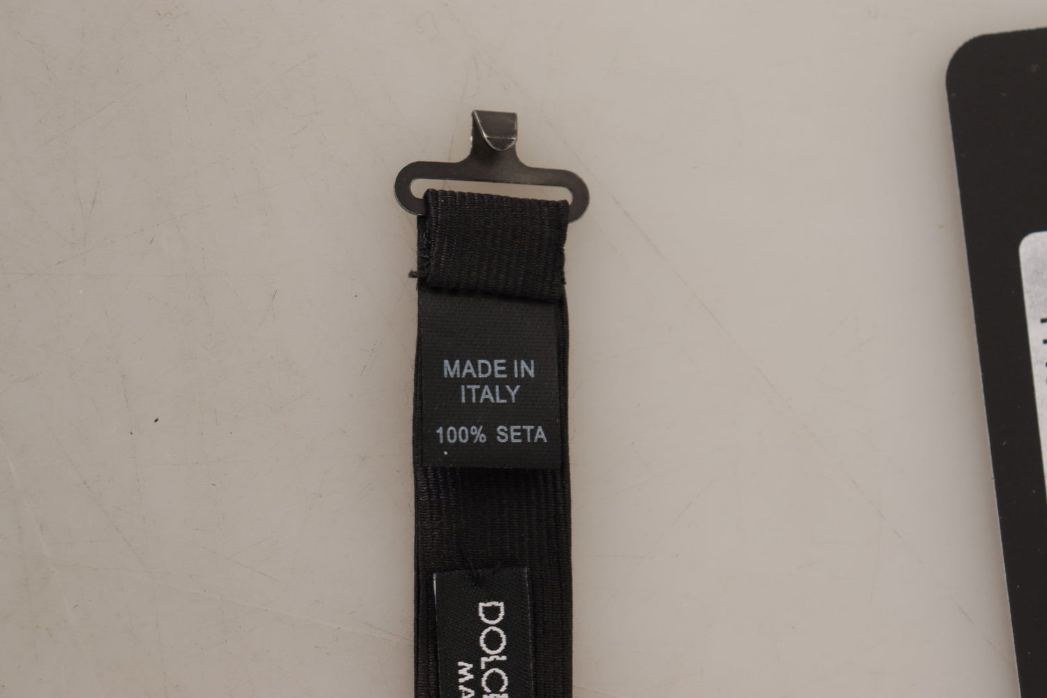 Black 100% Silk Adjustable Neck Papillon Tie