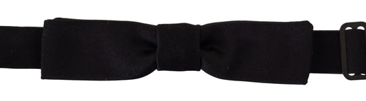 Black 100% Silk Adjustable Neck Papillon Tie