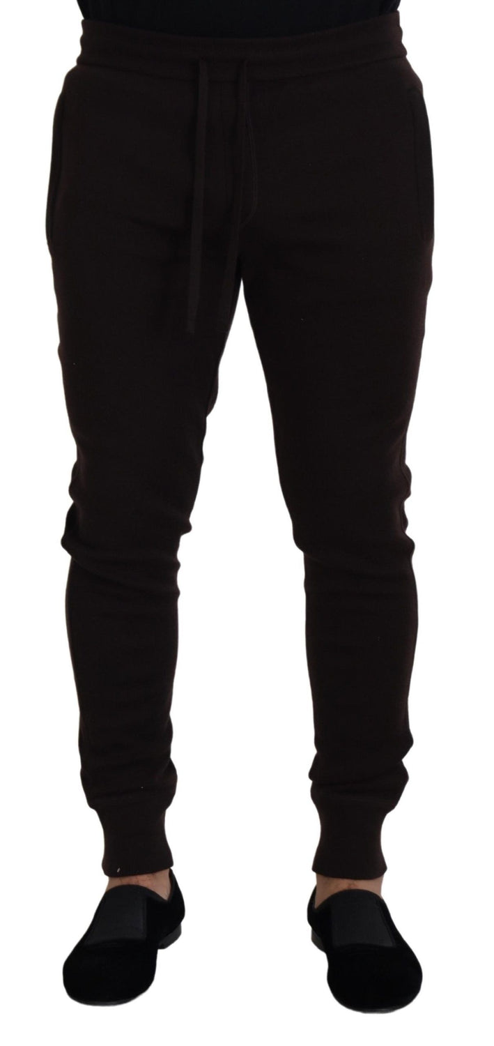 Brown Cashmere Trousers Bottoms Drawstring Pants