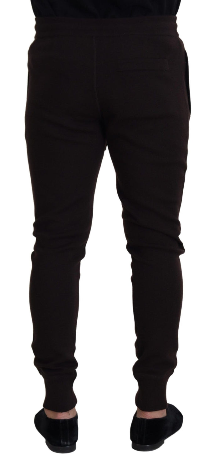 Brown Cashmere Trousers Bottoms Drawstring Pants