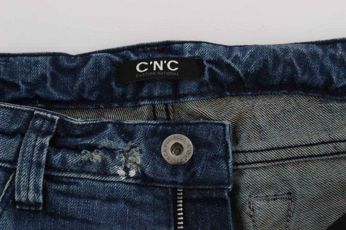 Blue Cotton Regular Fit Denim Jeans