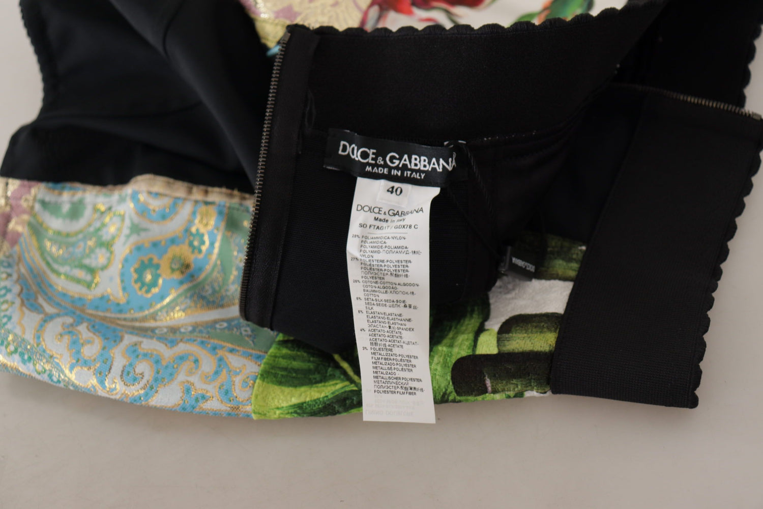 Multicolor Patchwork Jacquard Nylon Shorts