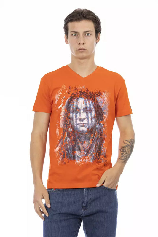 Orange Cotton Men's T-Shirt