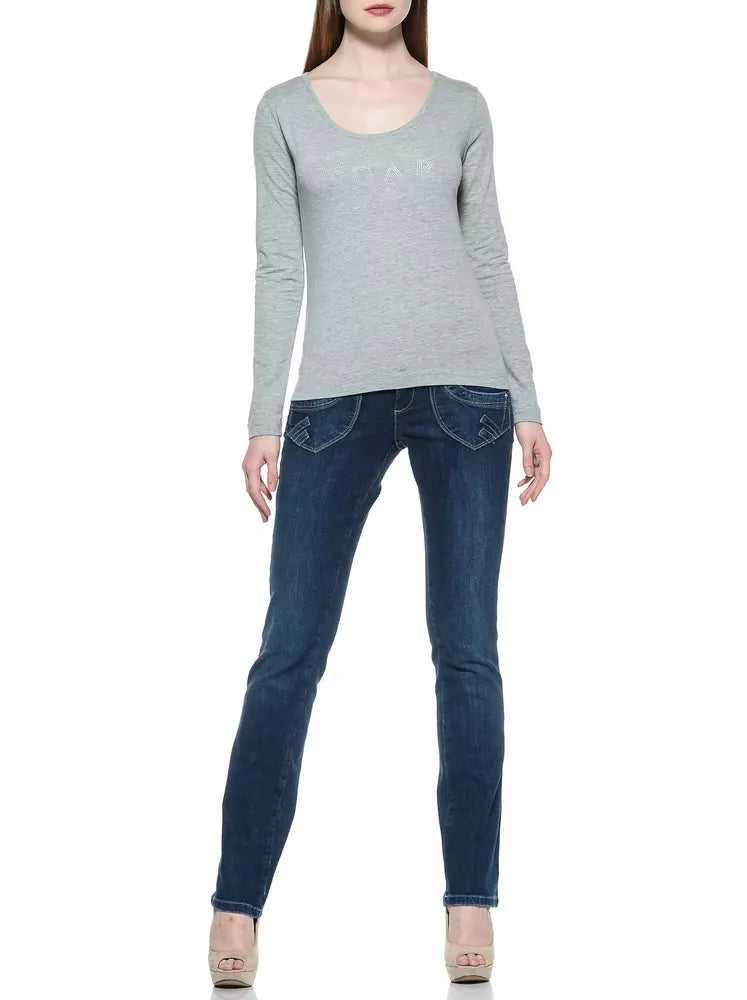 Blue Cotton Women's Jeans