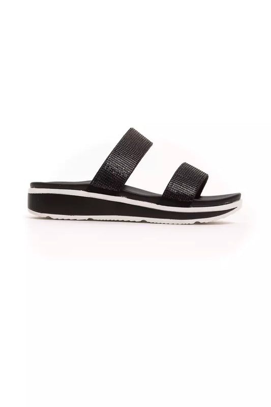 Black Textile Sandal
