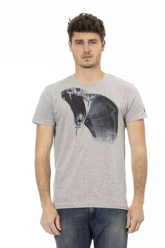 Gray Cotton Men's T-Shirt