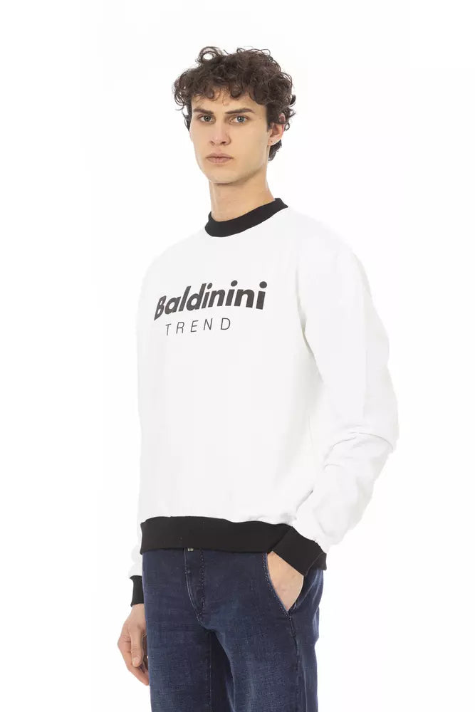White Cotton Men's Hoodie