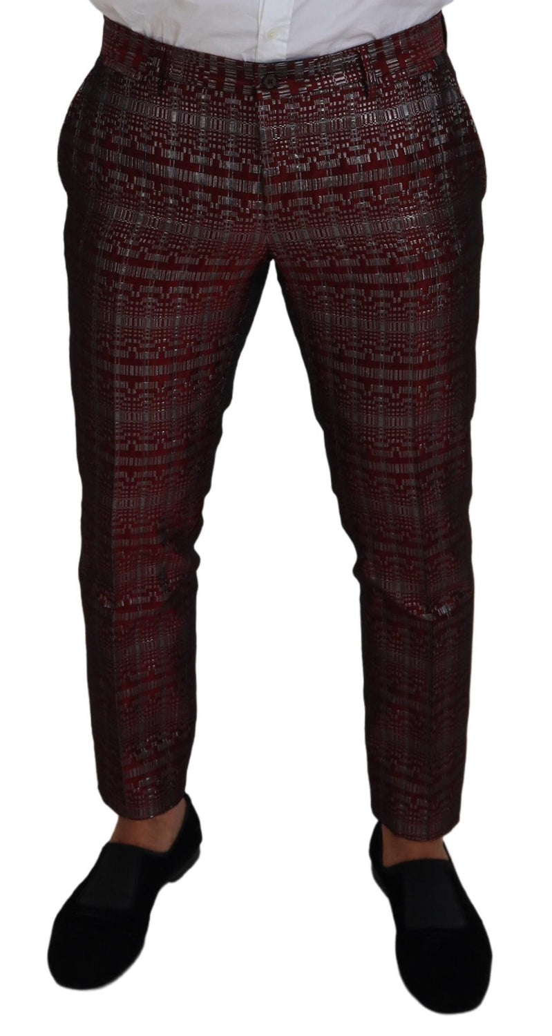 Bordeaux Silver GOLD Slim Fit Suit