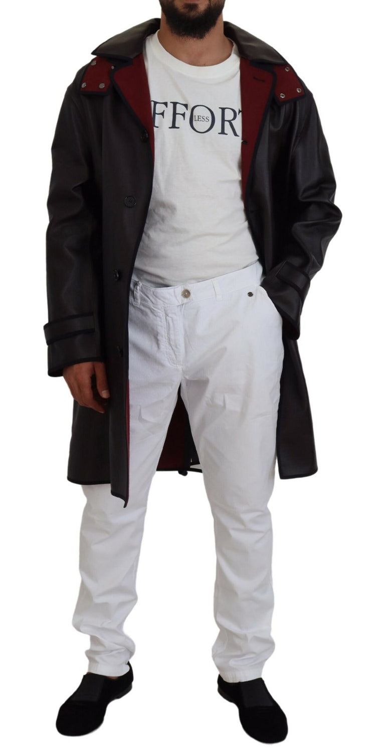 Black Trench Hooded Parka Cotton Jacket
