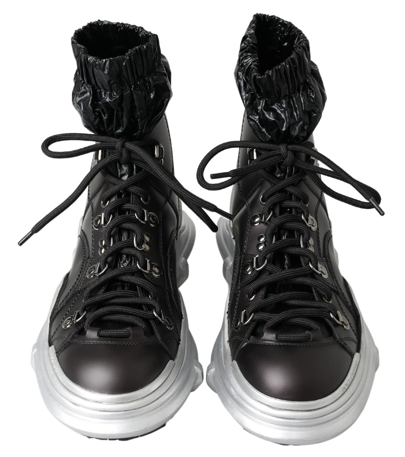 Black Nylon Galileo High Top Sneakers Shoes