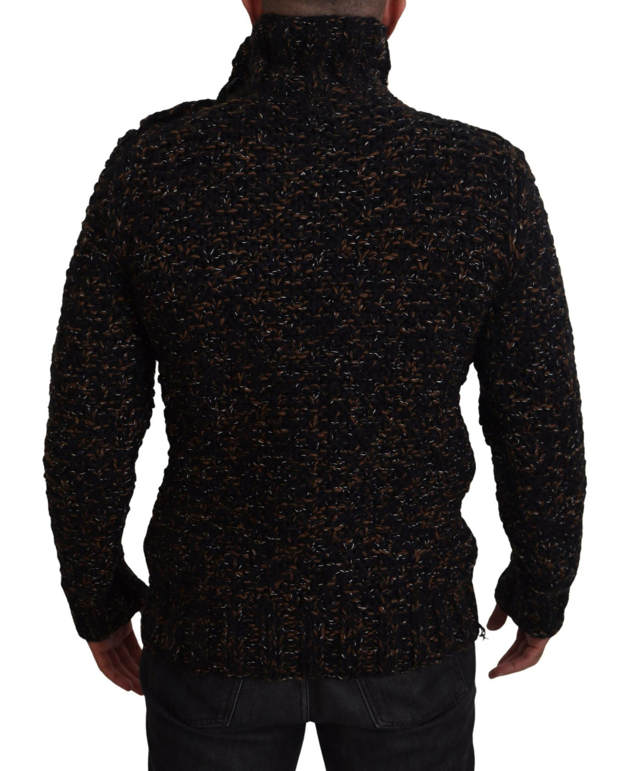Brown Fatto A Mano Turtleneck Pullover Sweater