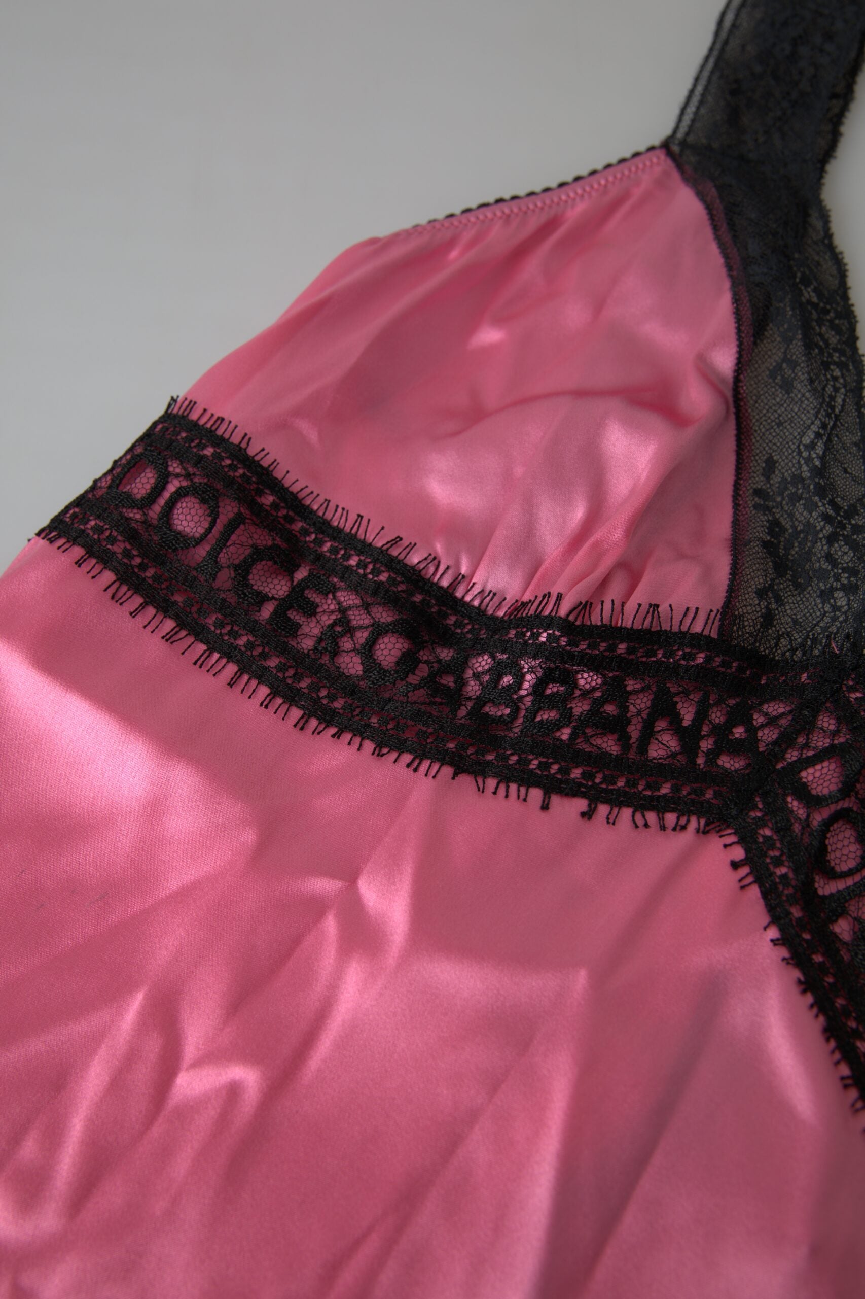 Pink Lace Silk Sleepwear Camisole Top Underwear
