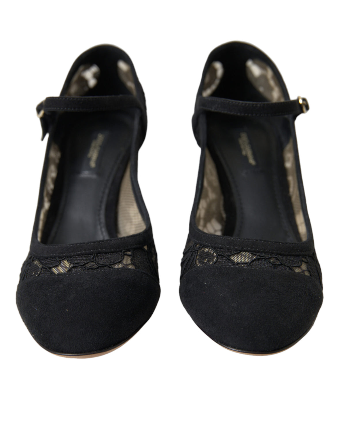 Black Mary Jane Taormina Lace Pumps Shoes