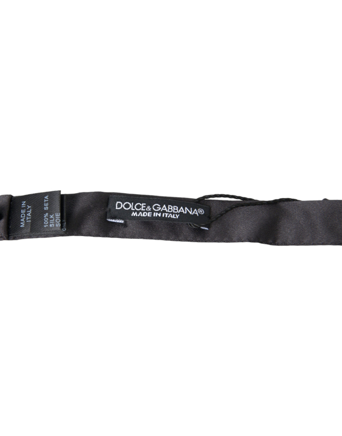 Dark Gray Silk Adjustable Neck Men Papillon Bow Tie