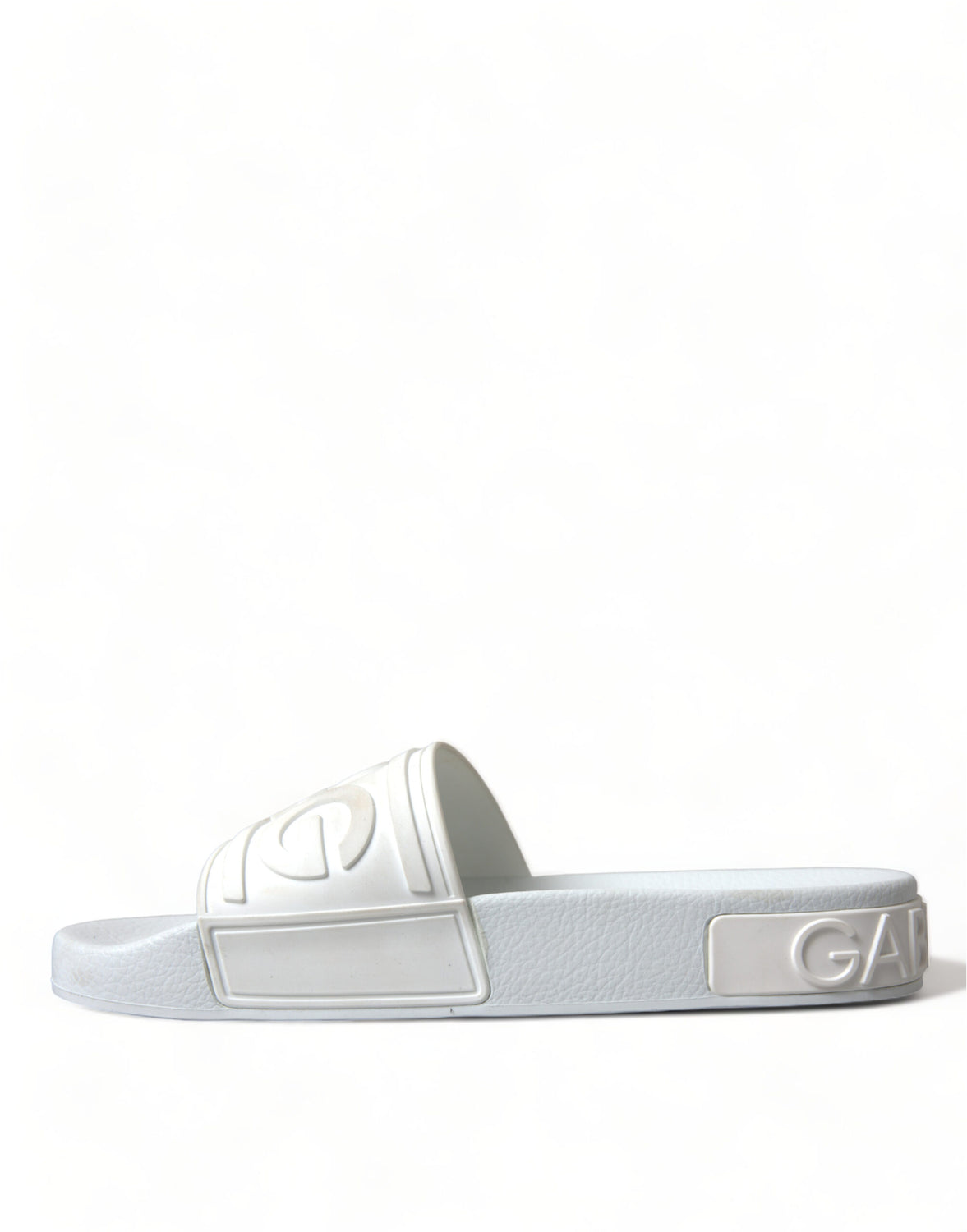 White Rubber Sandals Slides Beachwear Shoes