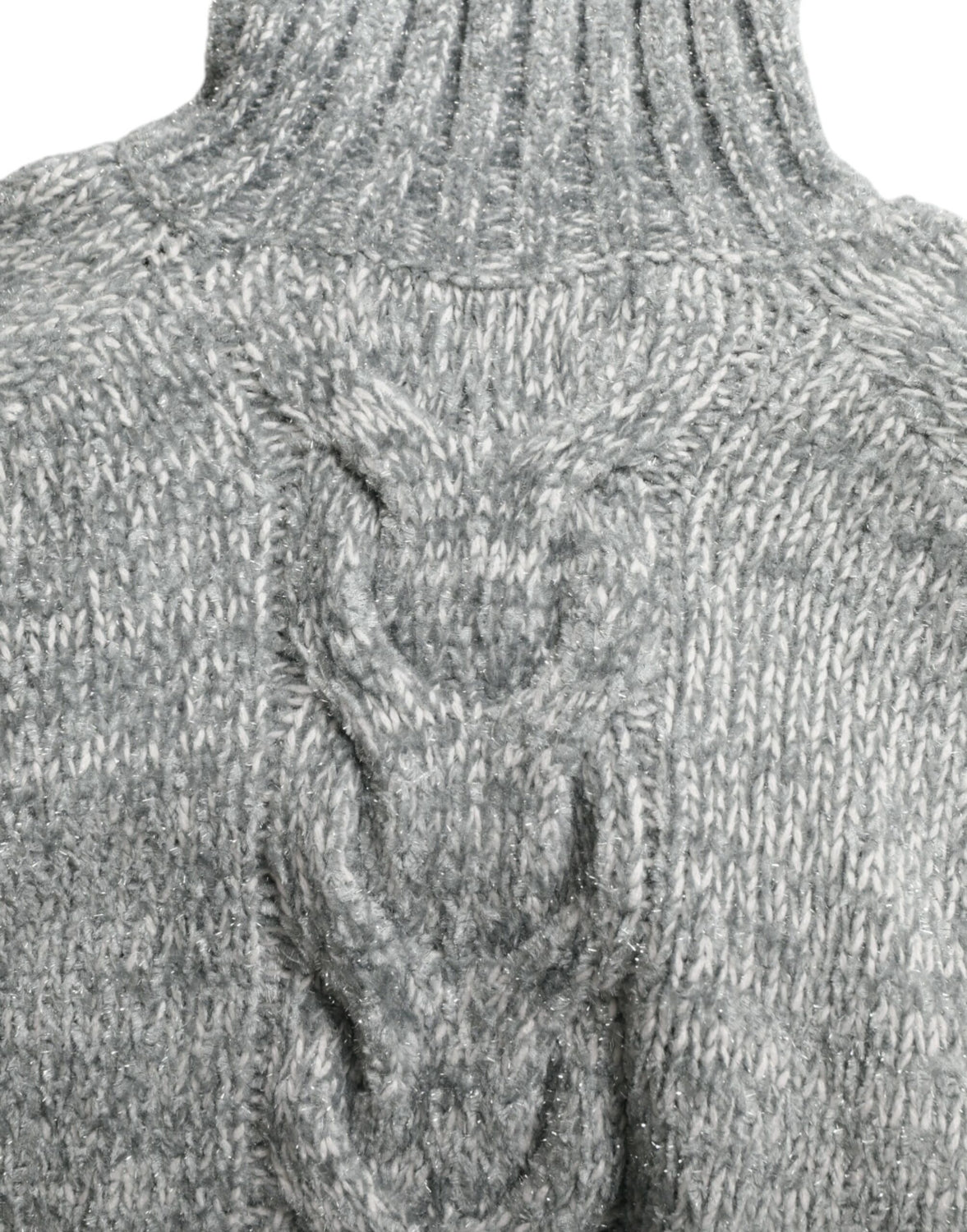 Gray Cashmere Turtle Neck Pullover Sweater