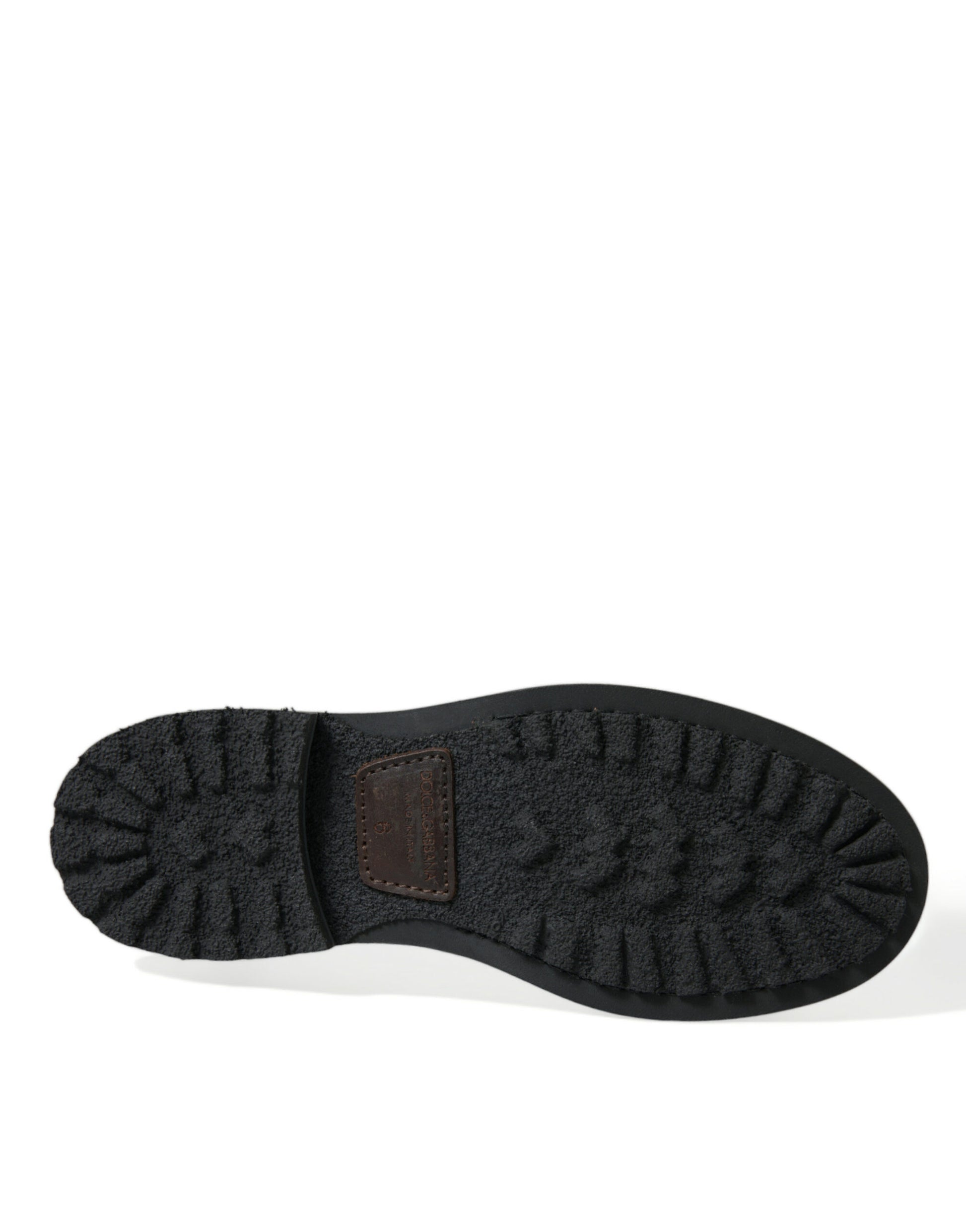 Black Leather Military Combat Boots Shoes