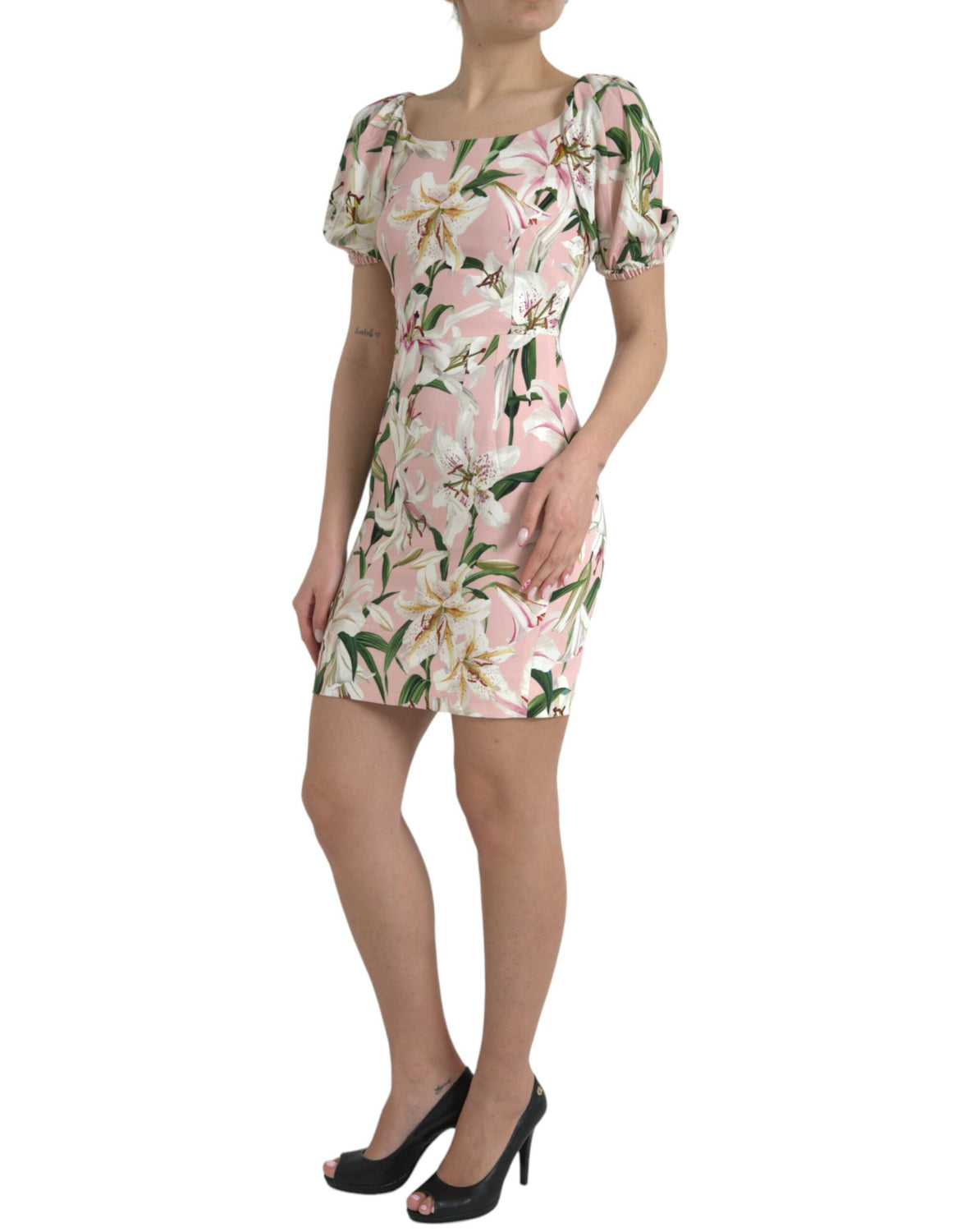 Pink Lily Viscose Sheath Stretch Mini Dress