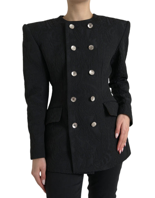 Black Double Breasted Blazer Coat Jacket