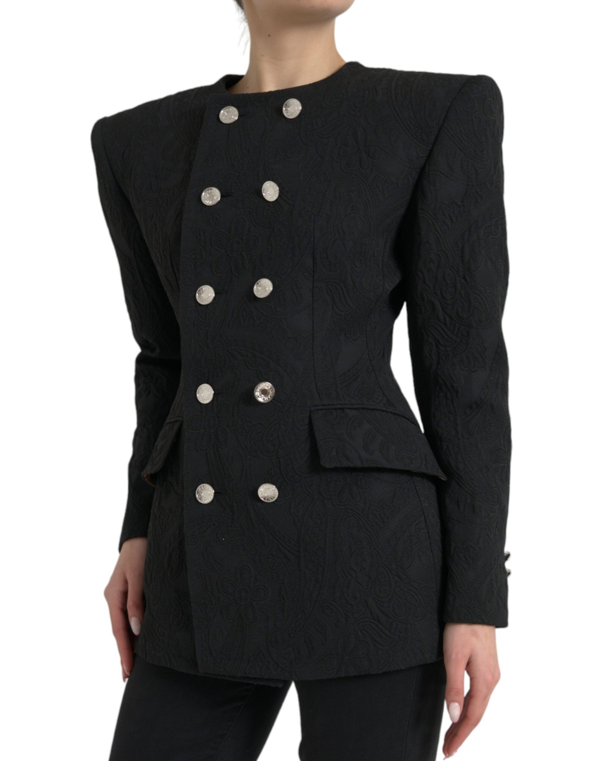 Black Double Breasted Blazer Coat Jacket