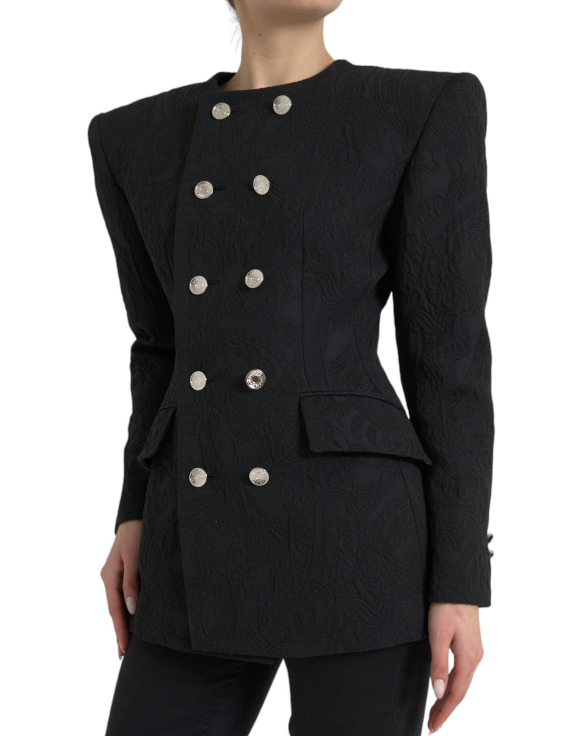 Black Double Breasted Blazer Coat Jacket