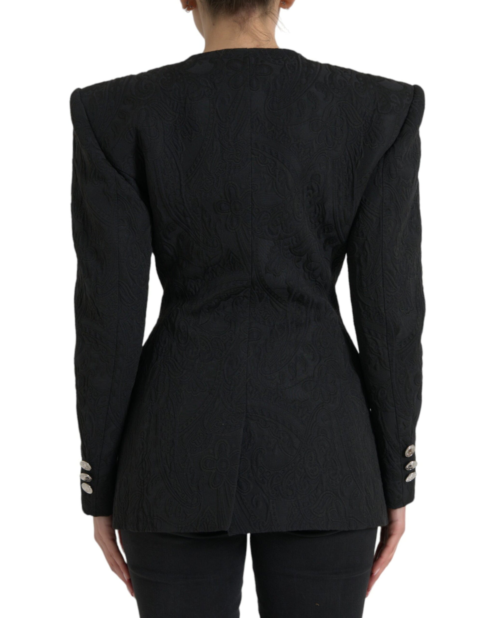 Black Double Breasted Blazer Coat Jacket
