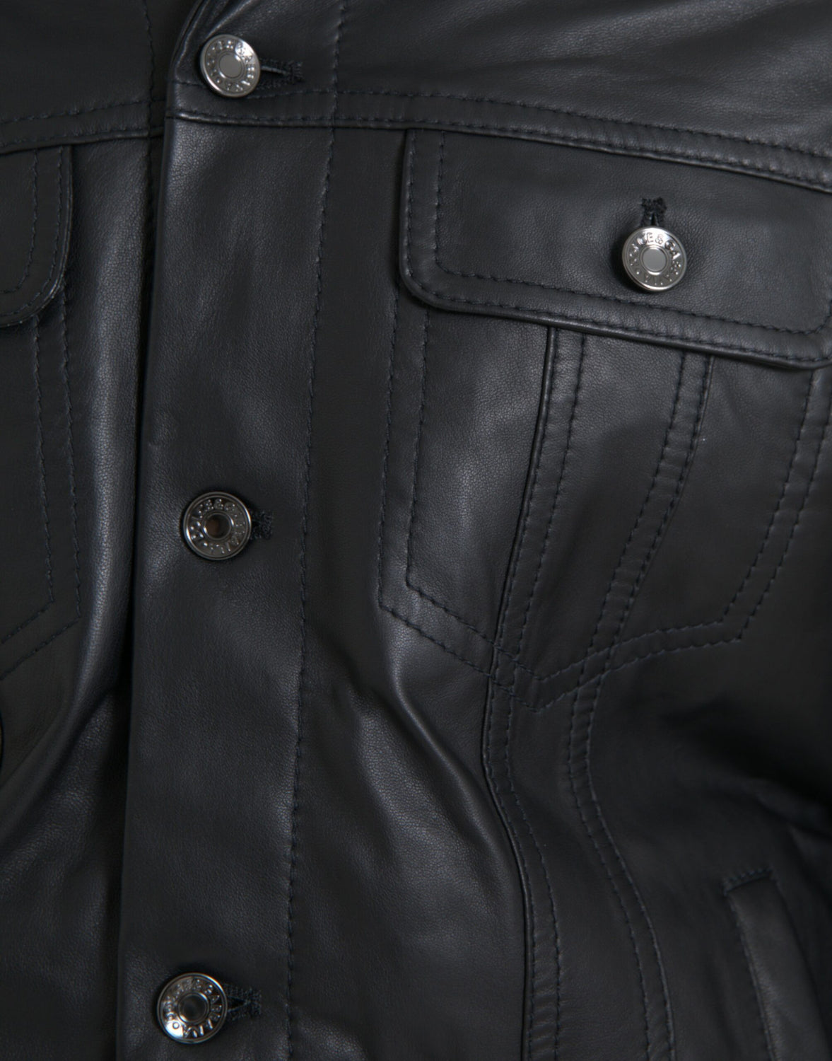 Black Leather Fur Collar Biker Coat Jacket