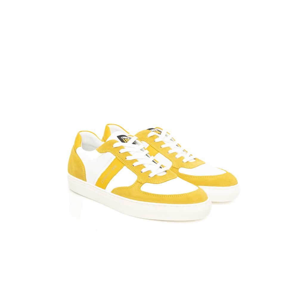 Yellow Cowhide Men Sneaker