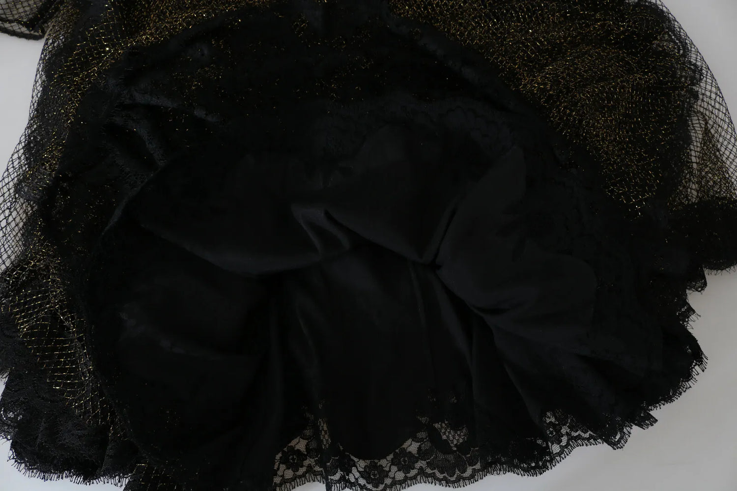 Black Gold Crystal Heart A-line Dress