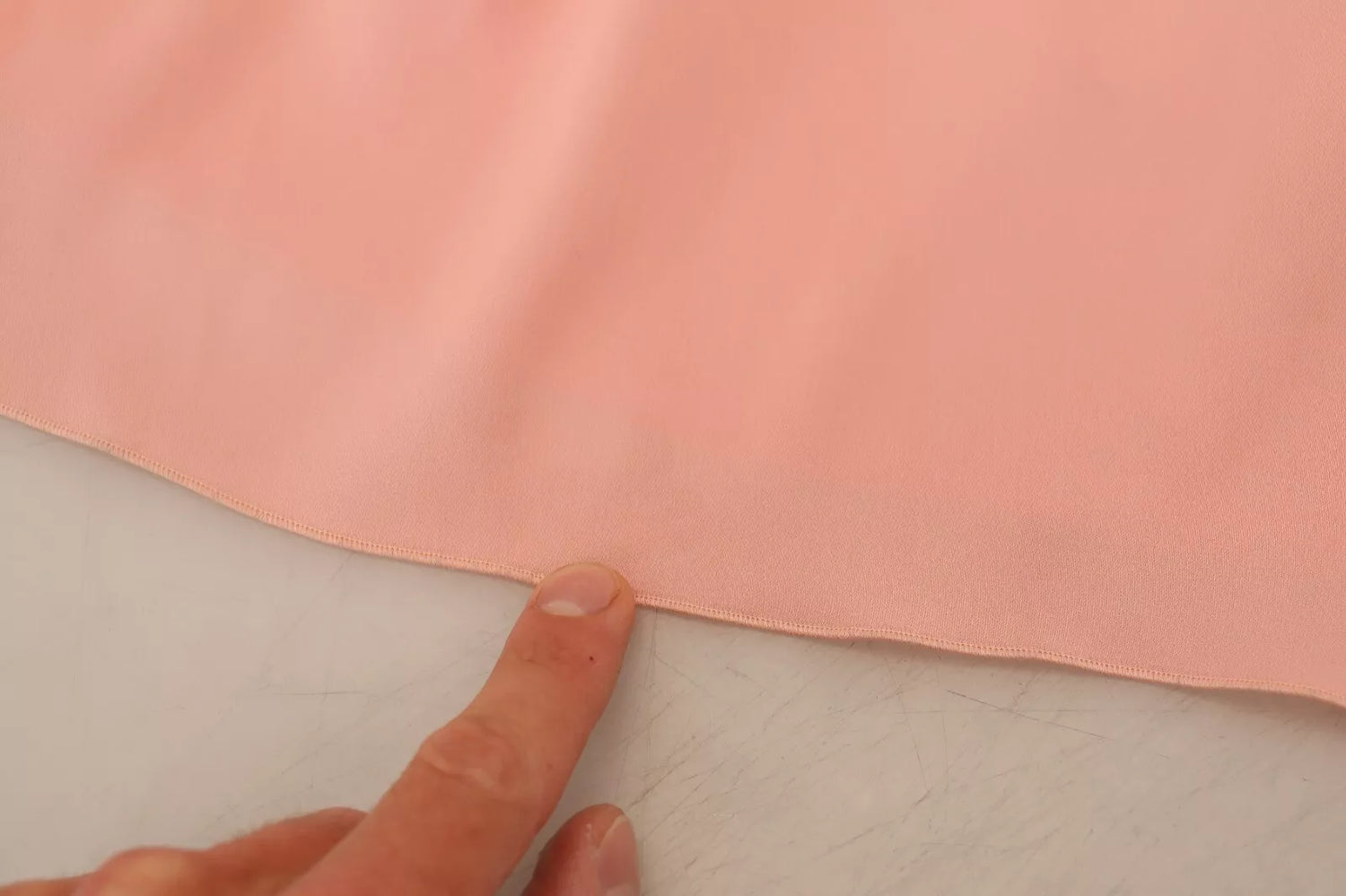 Pink Silk Stretch Strapless Sheath Midi Dress
