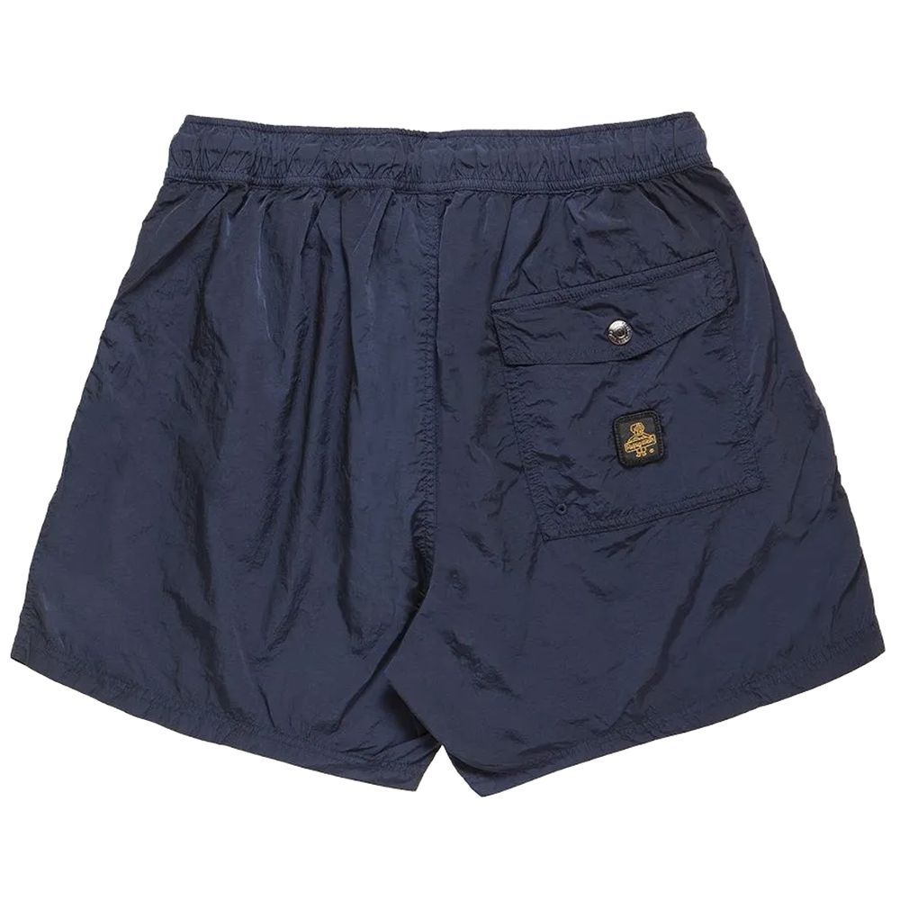 Blue Nylon Men Swim Trunk