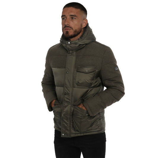 Green Wool Men Jacket