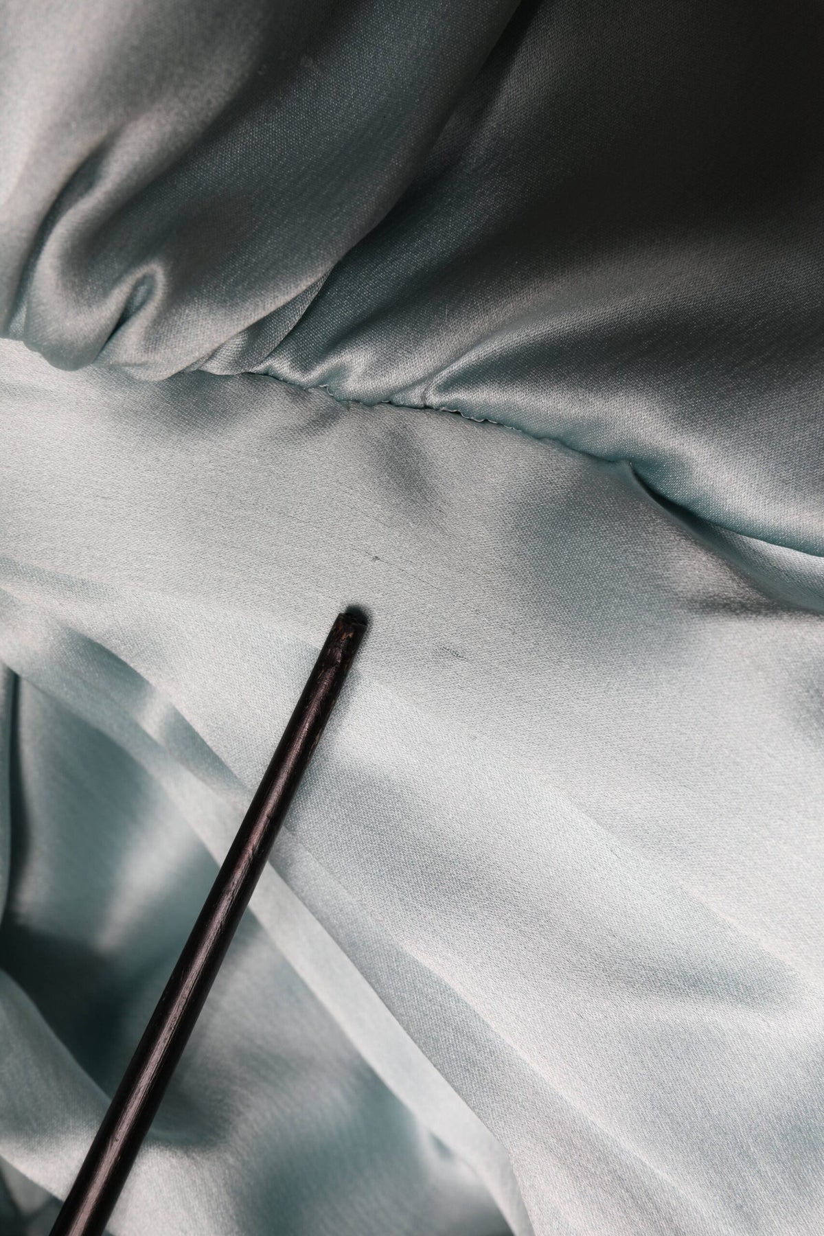 Mint Green Silk Fit Cut One Shoulder Dress