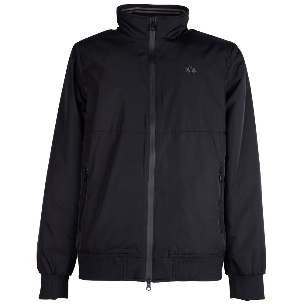 Black Polyester Men's Jacket