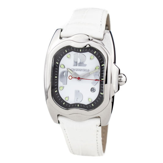 White Leather Dress Watch