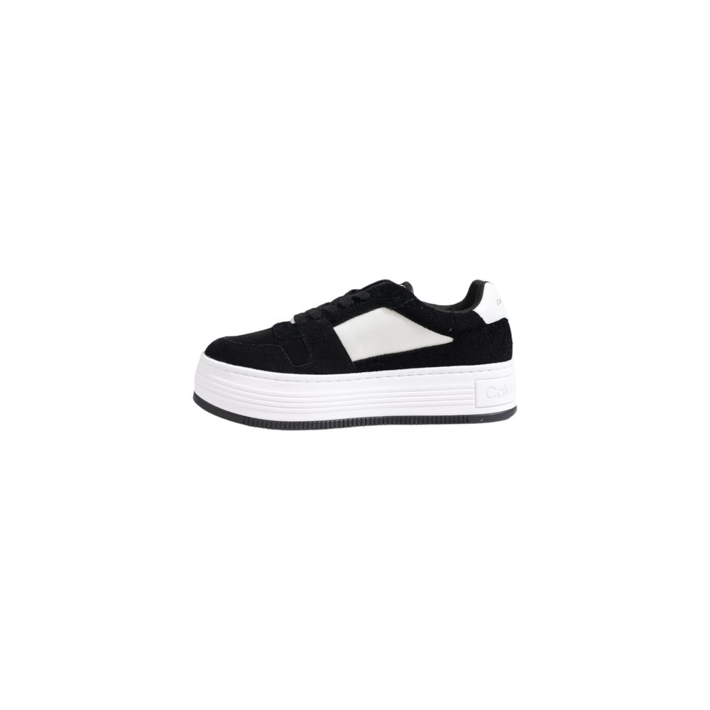 Black Leather Platform Sneakers