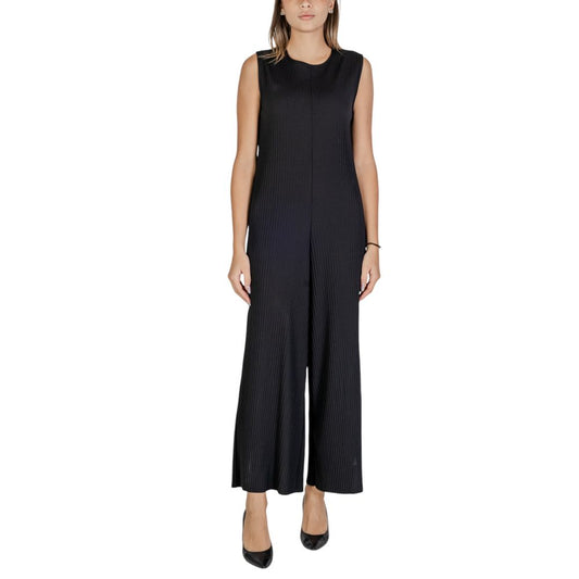 Black Polyester Rompers