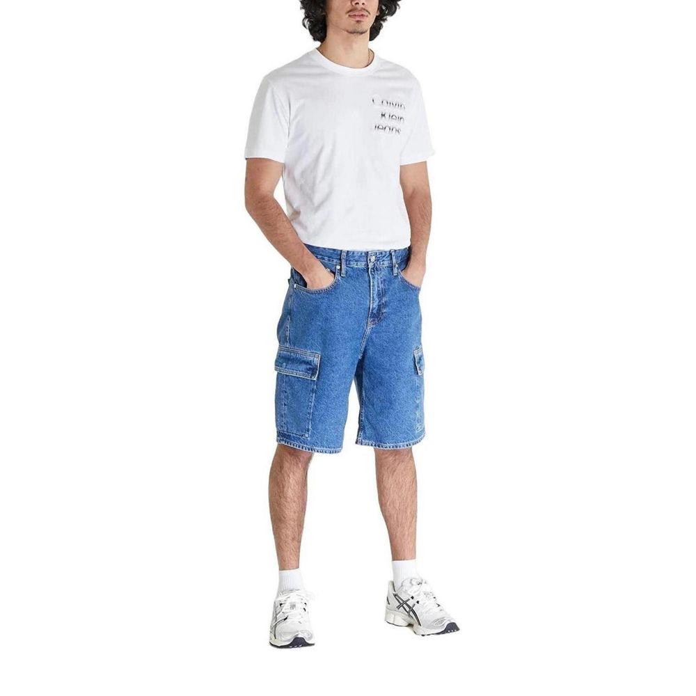 Blue Cotton Bermuda