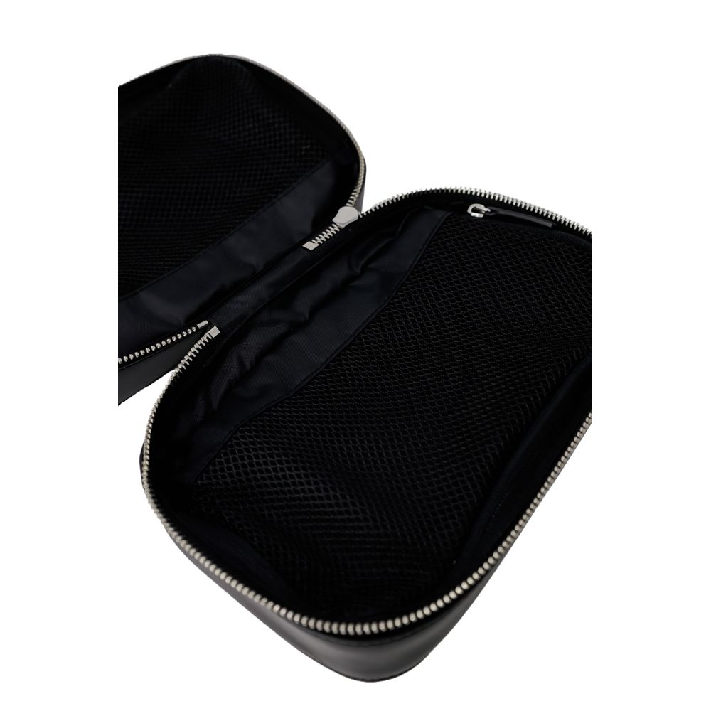 Black Leather Clutch Bag
