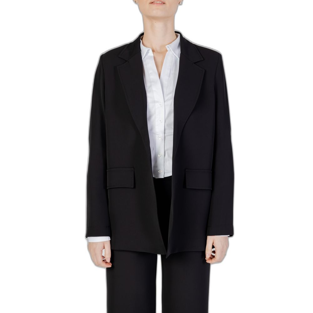 Black Polyester Blazer