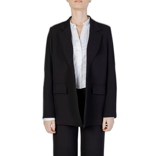 Black Polyester Blazer