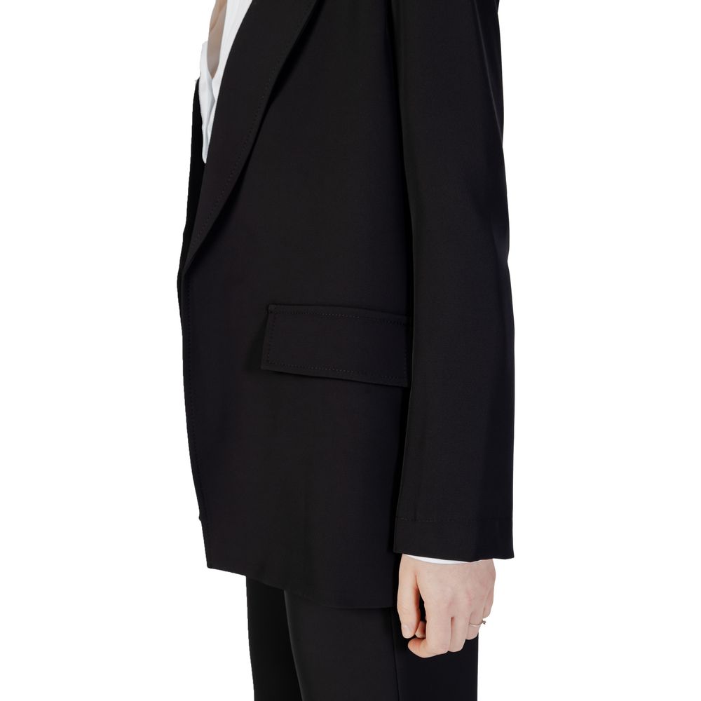Black Polyester Blazer