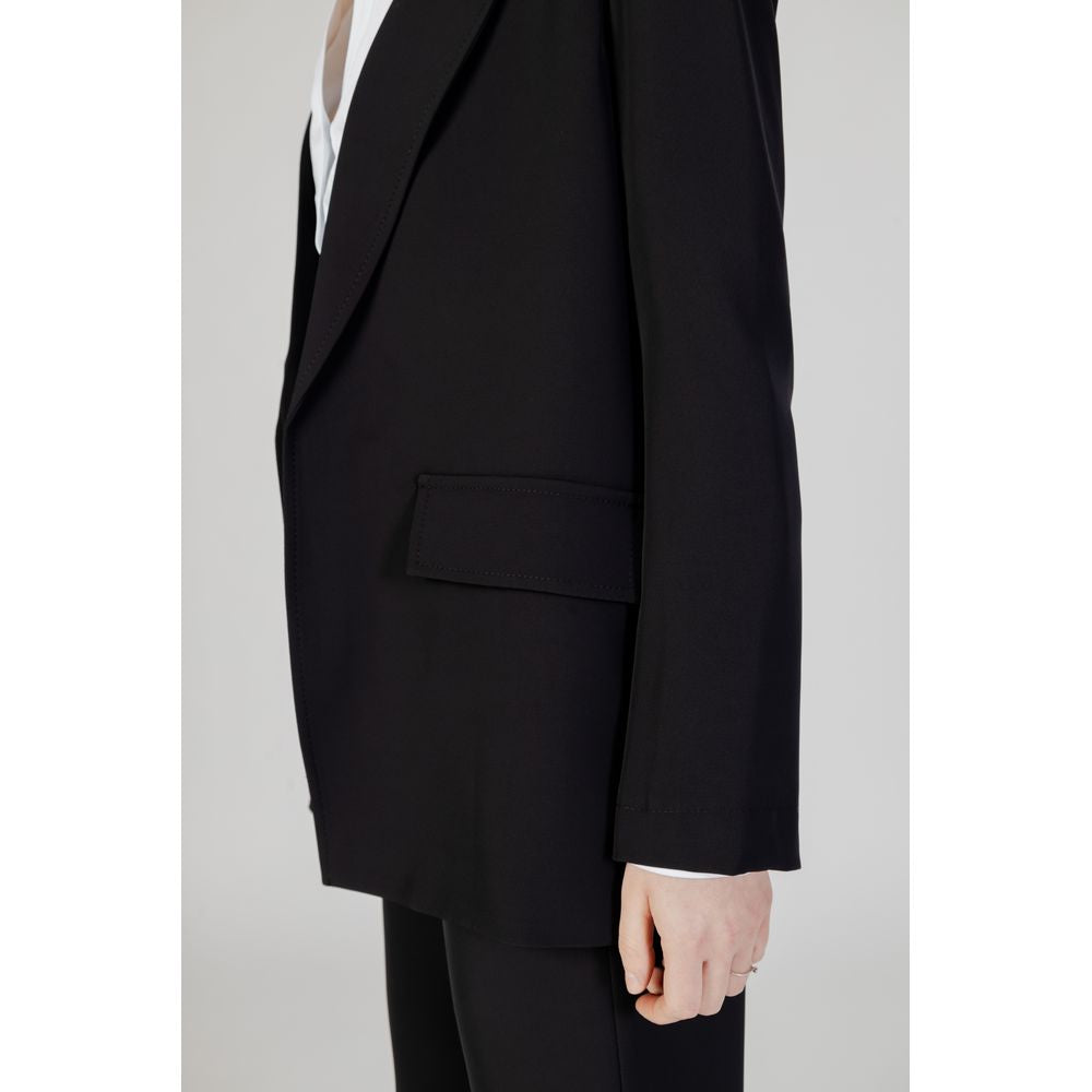 Black Polyester Blazer