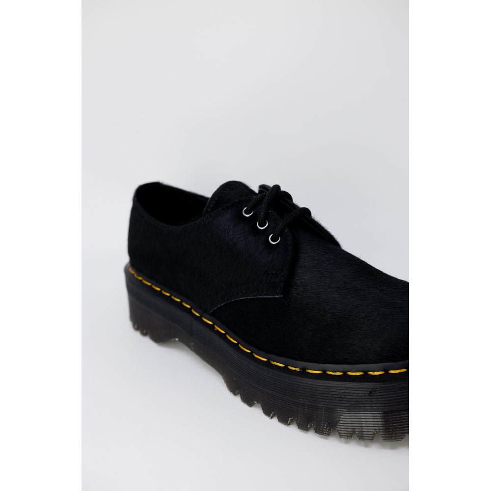 Black Leather Lace-Up Boots